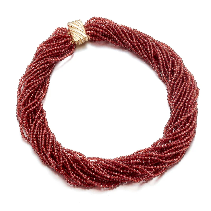 Celebrate With Sparkle – Jewelry Sale Now Live 20-Strand Garnet Twist Necklace
