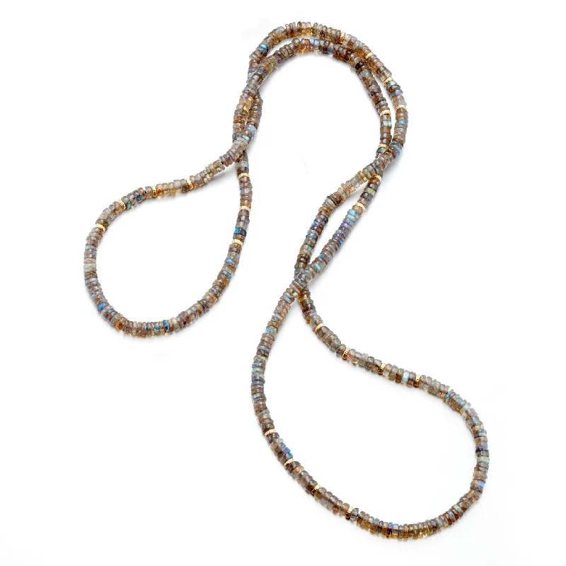 Fine Jewelry, Limited-Time Offers Available Labradorite & Gold Rope Necklace