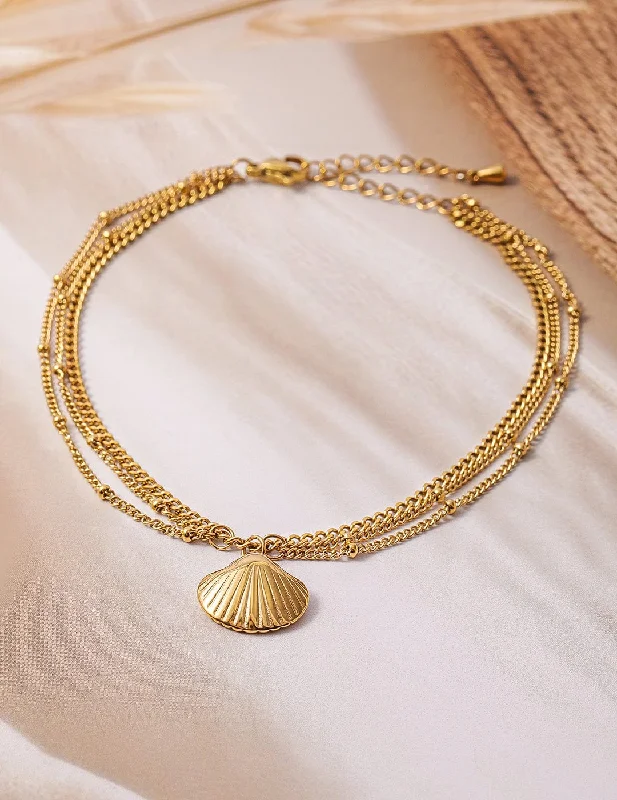Your Dream Jewelry At Dream Prices – Shop Now 18K Gold Plated Stainless Steel Tarnish-Free Waterproof Shell Charm Anklet Your Dream Jewelry At Dream Prices – Shop Now 18K Gold Plated Stainless Steel Tarnish-Free Waterproof Shell Charm Anklet