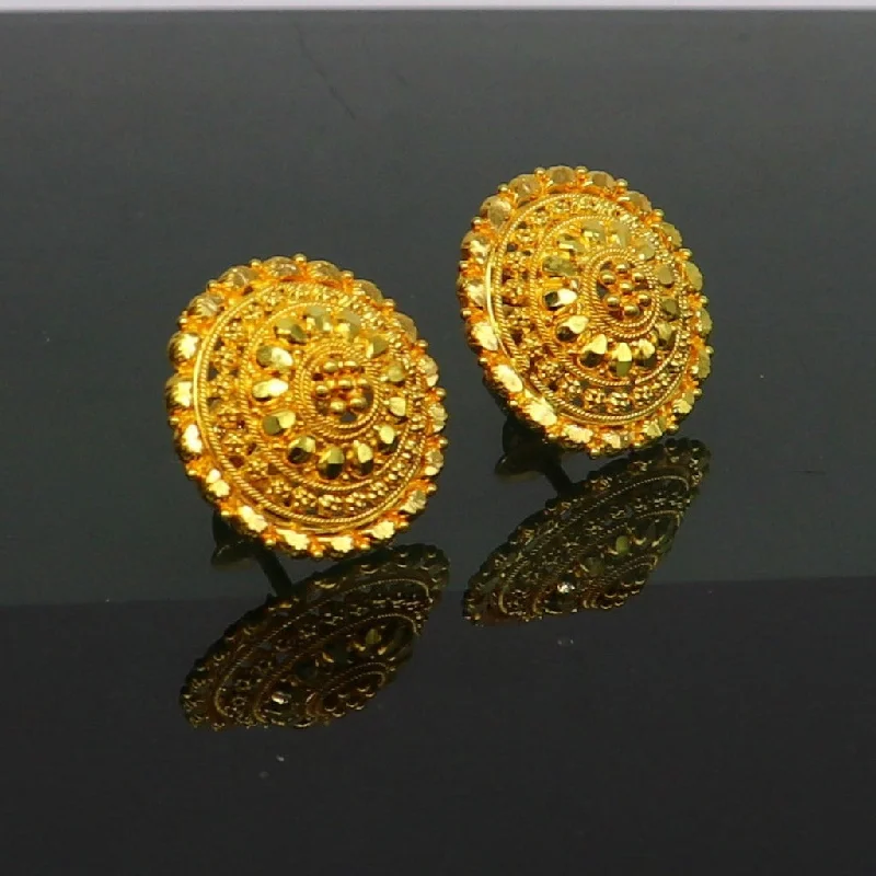 Shop Stylish Jewelry Now And Save Big 22kt yellow gold handmade unique stylish filigree work stud earring, beautiful customized best gift brides collection india jewelry er124 Shop Stylish Jewelry Now And Save Big 22kt yellow gold handmade unique stylish filigree work stud earring, beautiful customized best gift brides collection india jewelry er124