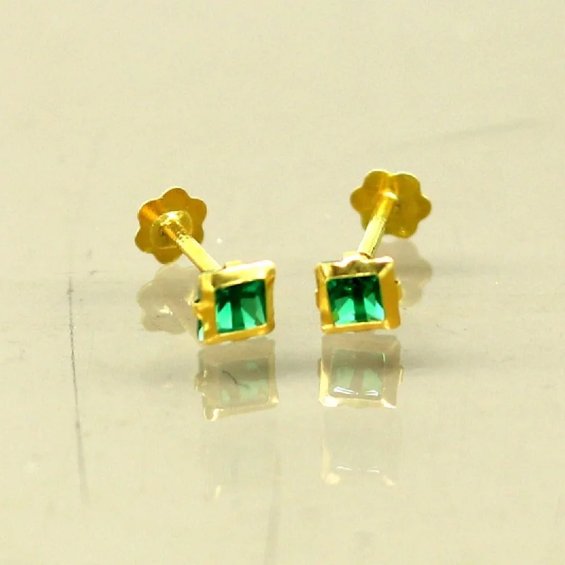 Chic And Stylish Jewelry At Exclusive Prices 3.5mm tiny single Green stone handmade 18kt yellow gold combo jewelry we can use as stud or nose stud , baby stud cartilage jewelry er110 Chic And Stylish Jewelry At Exclusive Prices 3.5mm tiny single Green stone handmade 18kt yellow gold combo jewelry we can use as stud or nose stud , baby stud cartilage jewelry er110