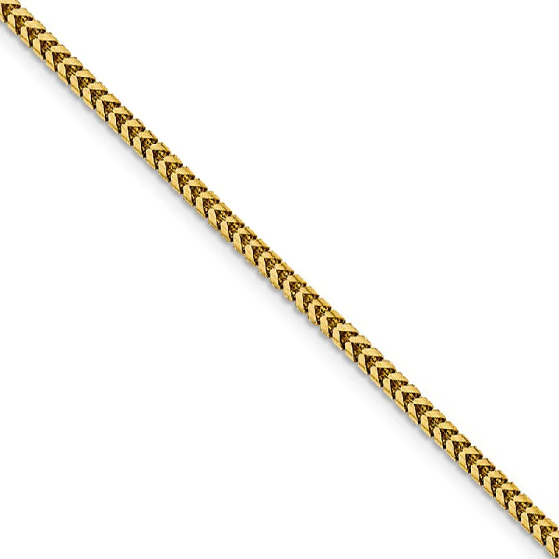 Elegant Jewelry Pieces At Unbelievable Prices 3.7mm 14k Yellow Gold Solid Franco Chain Bracelet