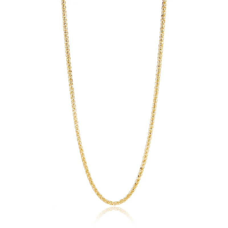 High-Quality Jewelry At A Fraction Of The Cost 3mm Gold Wheat Chain Necklace