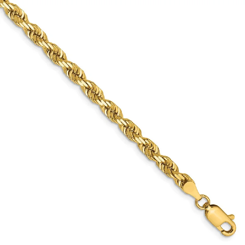 Everyday Jewelry Essentials Now On Sale 4mm, 14k Yellow Gold, D/C Quadruple Rope Chain Bracelet Everyday Jewelry Essentials Now On Sale 4mm, 14k Yellow Gold, D/C Quadruple Rope Chain Bracelet