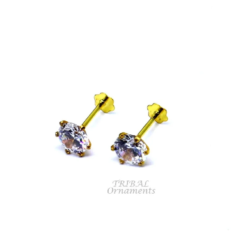 Seasonal Jewelry Deals – Elevate Your Style 5mm 18kt yellow gold handmade single stone round shape stud earring cartilage earring customized unisex screw back stud jewelry er149 Seasonal Jewelry Deals – Elevate Your Style 5mm 18kt yellow gold handmade single stone round shape stud earring cartilage earring customized unisex screw back stud jewelry er149