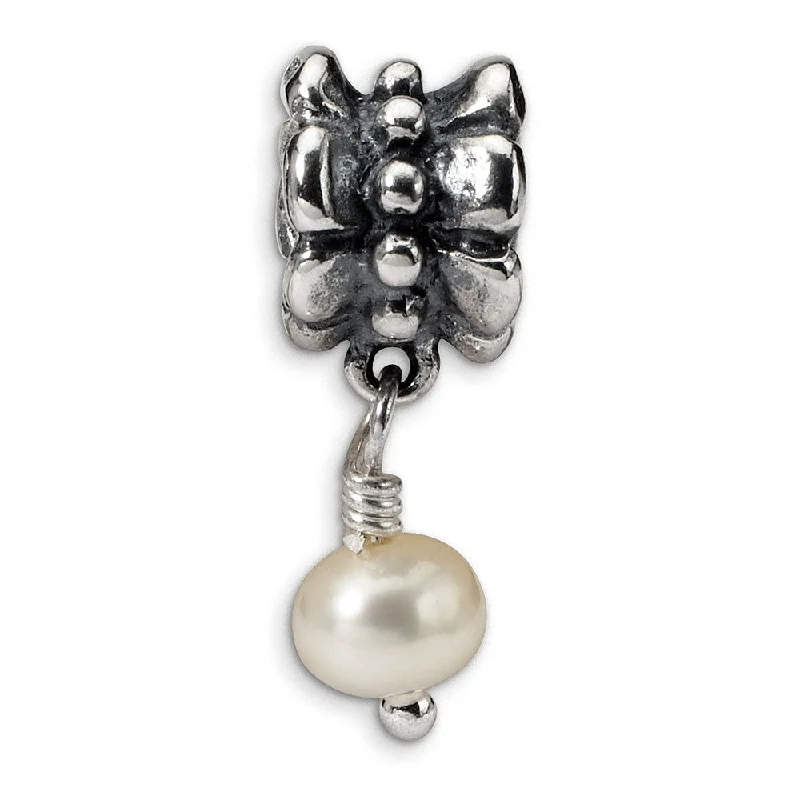 Final Call For Exquisite Jewelry At Reduced Rates 6mm FW Cultured White Pearl & Sterling Silver Bead Charm Final Call For Exquisite Jewelry At Reduced Rates 6mm FW Cultured White Pearl & Sterling Silver Bead Charm