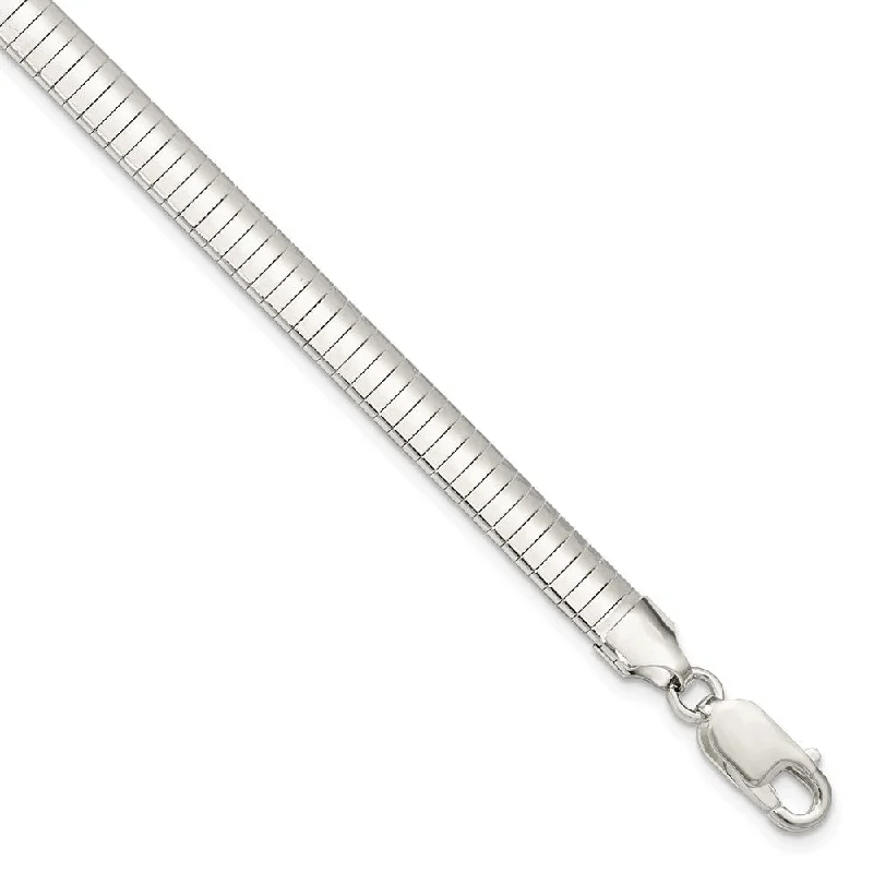 Your Perfect Accessory At The Perfect Price 6mm Sterling Silver Polished Cubetto Chain Bracelet
