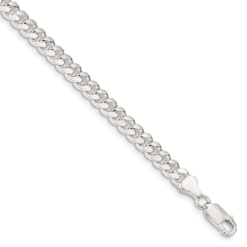 Get The Sparkle You Love At Prices You Adore 6mm Sterling Silver Solid D/C Domed Curb Chain Bracelet Get The Sparkle You Love At Prices You Adore 6mm Sterling Silver Solid D/C Domed Curb Chain Bracelet