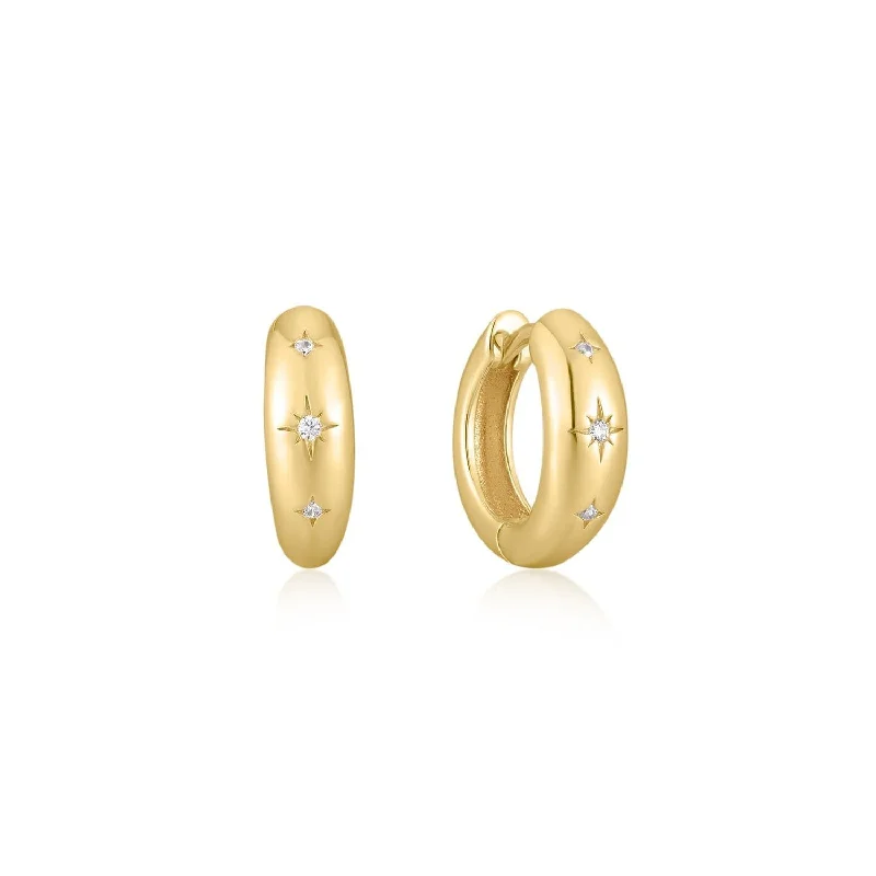 Get The Jewelry You Love At A Price You Love 8.5Mm Chunky Cz Galaxy Huggie Hoops