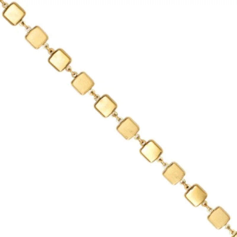 Special Offers On Handcrafted And Designer Jewelry Square Link Design Bracelet - 14kt Yellow Gold Special Offers On Handcrafted And Designer Jewelry Square Link Design Bracelet - 14kt Yellow Gold