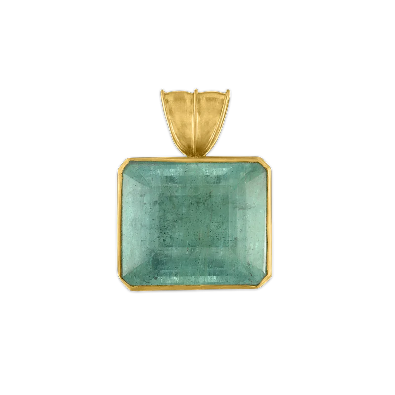 Luxury Meets Affordability – Jewelry Sale Live Now Aquamarine Block Pendant
