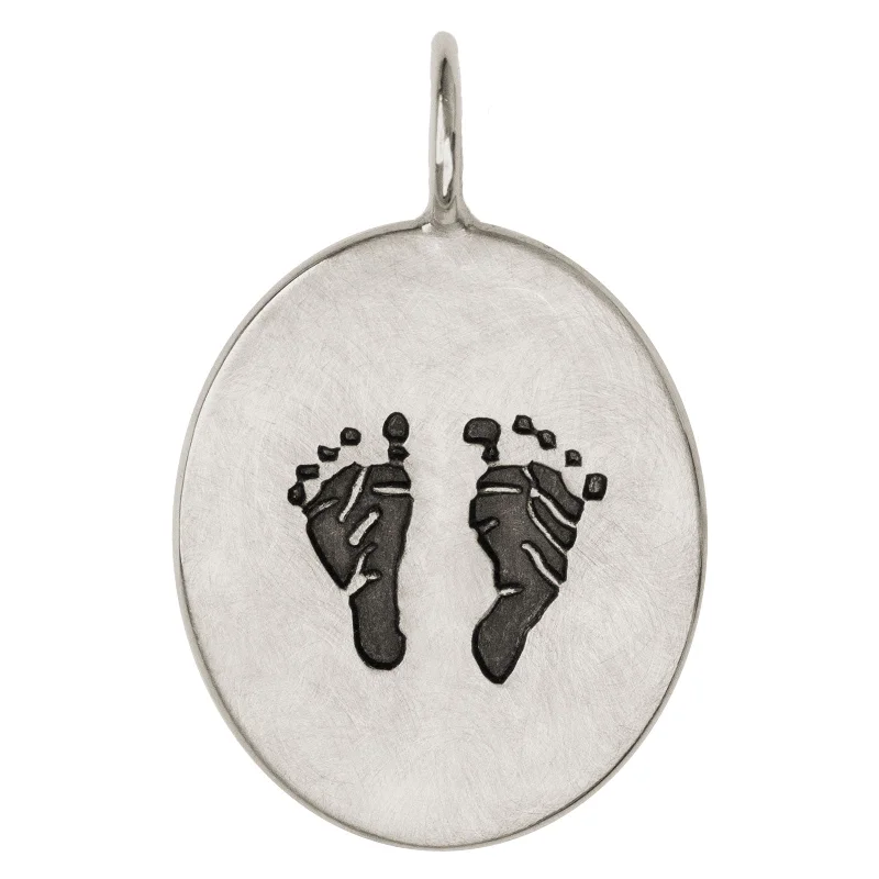 Shop Modern Jewelry Collections With Exclusive Discounts Baby Feet & Stats Oval Charm Shop Modern Jewelry Collections With Exclusive Discounts Baby Feet & Stats Oval Charm
