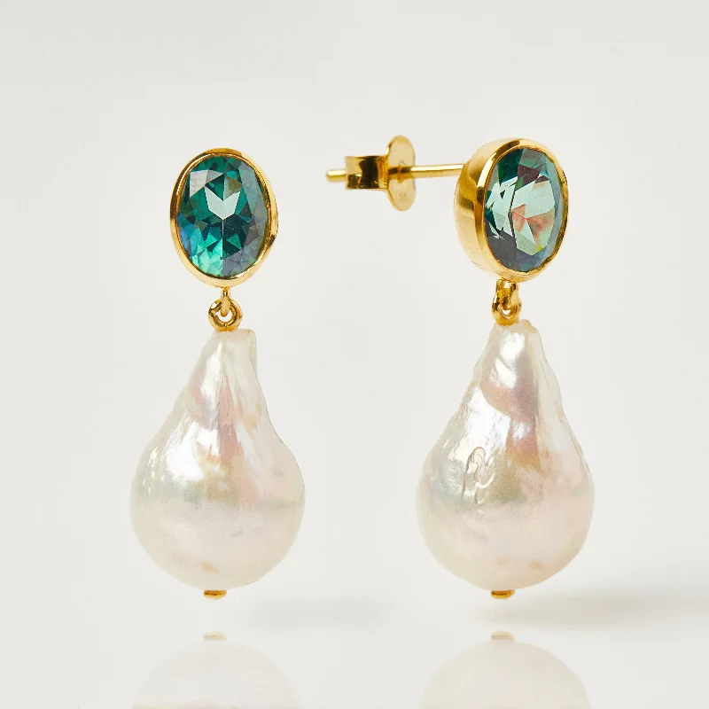 Special Sale On Handcrafted Jewelry – Shop Today Baroque Pearl and Green Topaz Drop Earrings Special Sale On Handcrafted Jewelry – Shop Today Baroque Pearl and Green Topaz Drop Earrings