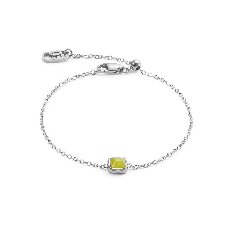 Eco-Friendly Sustainable Jewelry For Conscious Buyers Birthstone August Bracelet Green Jade Silver Eco-Friendly Sustainable Jewelry For Conscious Buyers Birthstone August Bracelet Green Jade Silver