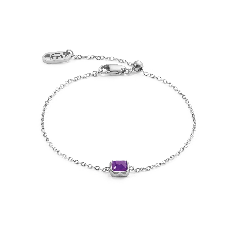 Bohemian-Inspired Jewelry For Free-Spirited Fashion Birthstone February Bracelet Sugilite Silver