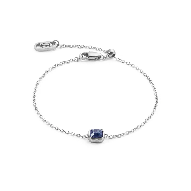 Personalized Engraved Jewelry For Meaningful Gifts Birthstone September Bracelet Lapis Lazuli Silver