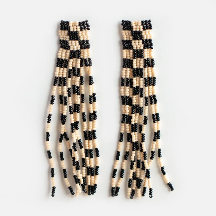 The Biggest Jewelry Sale Of The Year Is Here Clara Beaded Checkered Earrings