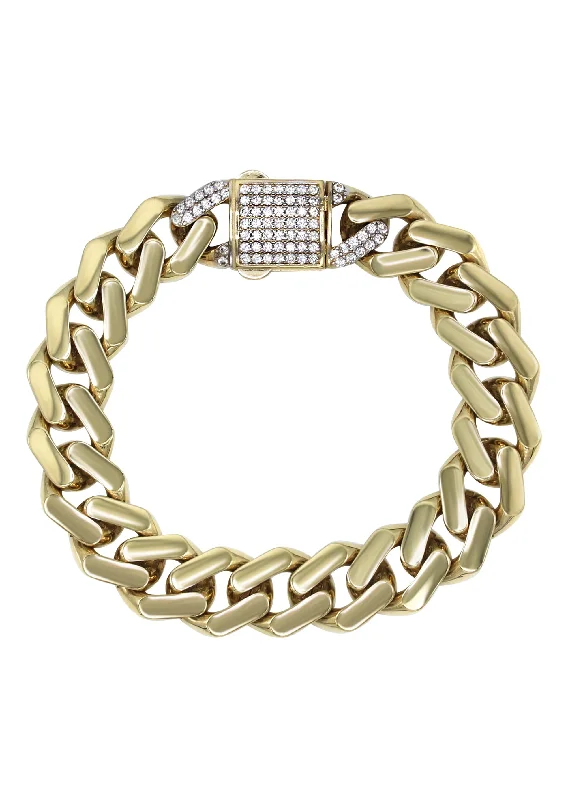 Affordable Glamour – Premium Jewelry At Special Prices Semi Solid Monaco Mens Miami Cuban Link Bracelet 10K/14K Yellow Gold Affordable Glamour – Premium Jewelry At Special Prices Semi Solid Monaco Mens Miami Cuban Link Bracelet 10K/14K Yellow Gold