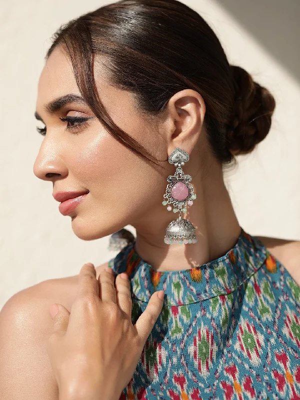 Best Jewelry Sale – Shop Exclusive Designs Now Rubans Antique Allure Oxidized Jhumka Earrings for a Touch of Tradition