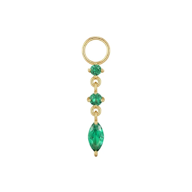 Final Call For Exquisite Jewelry At Reduced Rates Cz Drip Hoop Charm