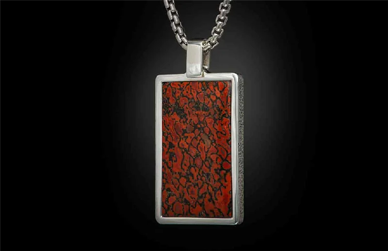 Shop Dazzling Jewelry At The Best Prices 'Dino Pinnacle' Sterling Silver Pendant Inlaid With Fossil Dinosaur Bone Shop Dazzling Jewelry At The Best Prices 'Dino Pinnacle' Sterling Silver Pendant Inlaid With Fossil Dinosaur Bone