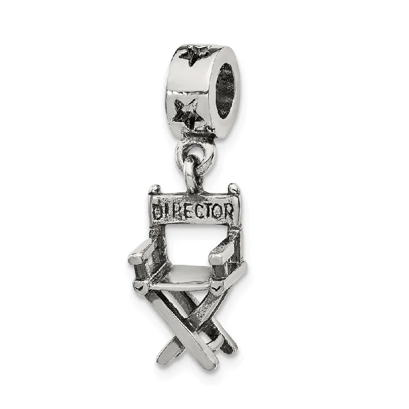 Everyday Jewelry Essentials Now On Sale Sterling Silver Director's Chair Dangle Bead Charm