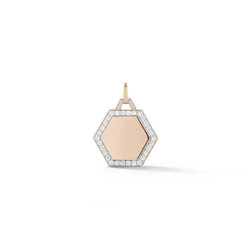 Seasonal Jewelry Deals – Elevate Your Style DORA 18K DIAMOND HEXAGON CHARM