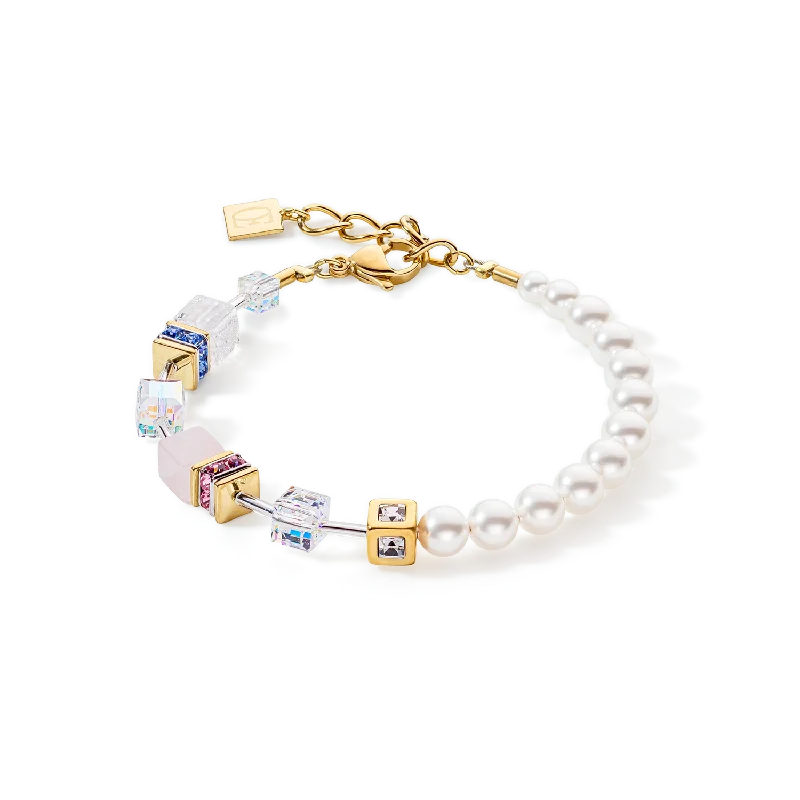 Waterproof Stainless Steel Jewelry For Lasting Beauty GeoCUBE® Precious Fusion Pearls bracelet multicolour pastel Waterproof Stainless Steel Jewelry For Lasting Beauty GeoCUBE® Precious Fusion Pearls bracelet multicolour pastel