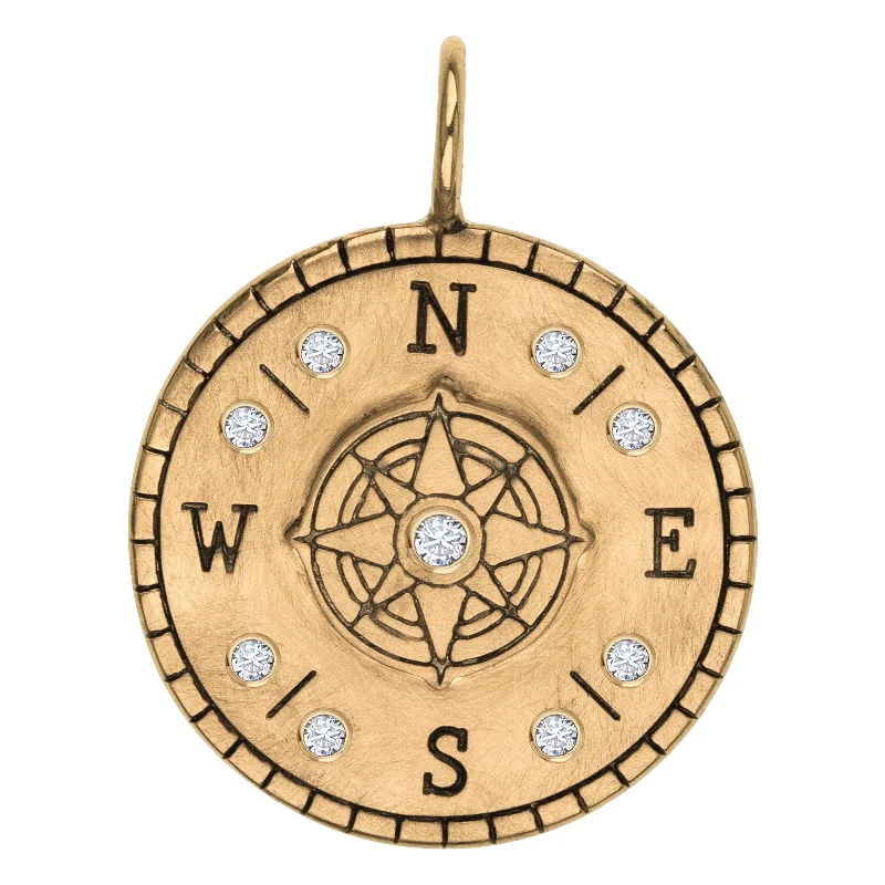 Accessorize For Less – Luxury Jewelry At Affordable Prices Gold Raised Compass Round Charm Accessorize For Less – Luxury Jewelry At Affordable Prices Gold Raised Compass Round Charm