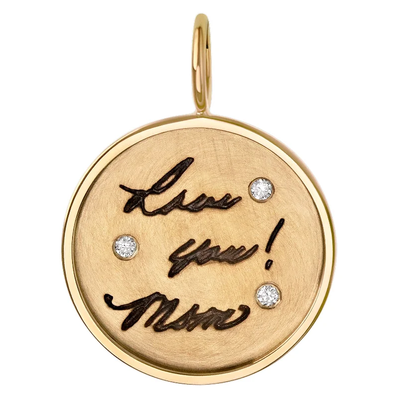 Premium Jewelry, Premium Discounts – Act Fast Handwritten Message Round Charm