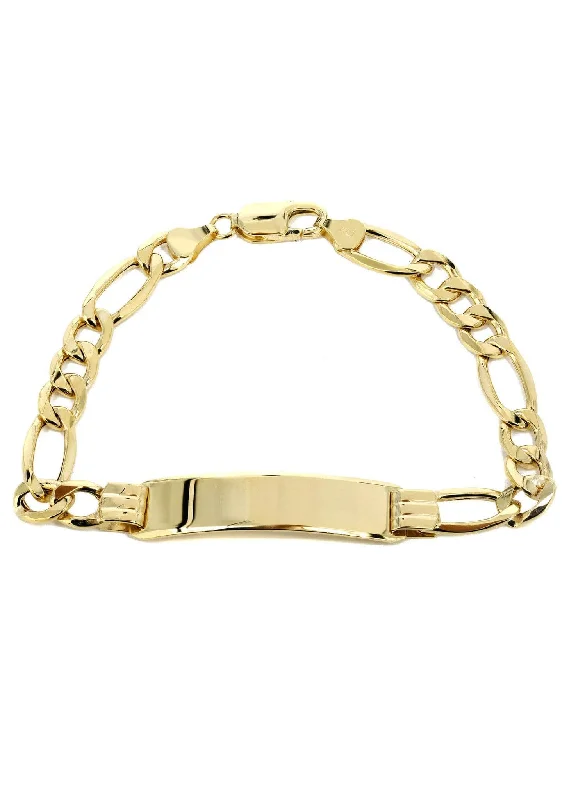 Buy More, Save More On Stunning Jewelry Designs Semi Solid Id Figaro Bracelet 10K Yellow Gold Buy More, Save More On Stunning Jewelry Designs Semi Solid Id Figaro Bracelet 10K Yellow Gold