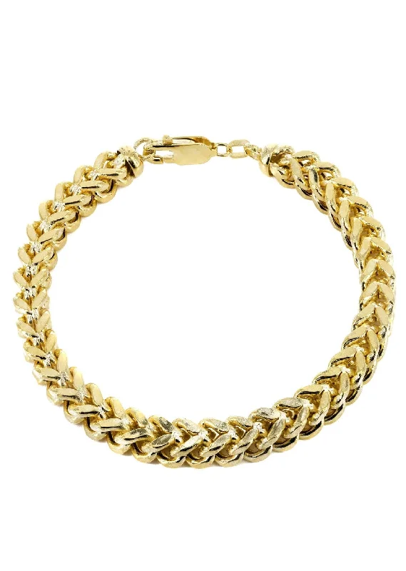 Fashion-Forward Jewelry At Incredible Prices Semi Solid Mens Franco Bracelet 10K/14K Yellow Gold Fashion-Forward Jewelry At Incredible Prices Semi Solid Mens Franco Bracelet 10K/14K Yellow Gold