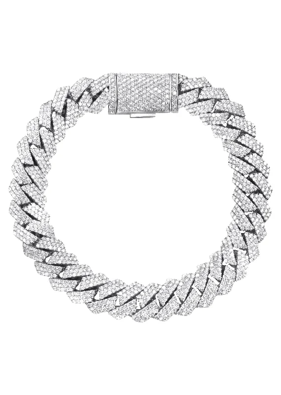 Huge Savings On Timeless Jewelry Collections Iced Out Diamond Prong Cuban Link White Gold Bracelet 10K/14K Huge Savings On Timeless Jewelry Collections Iced Out Diamond Prong Cuban Link White Gold Bracelet 10K/14K
