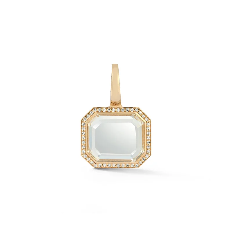 Affordable Luxury Jewelry For Every Occasion BELL 18K, DIAMOND AND ROCK CRYSTAL CHARM Affordable Luxury Jewelry For Every Occasion BELL 18K, DIAMOND AND ROCK CRYSTAL CHARM