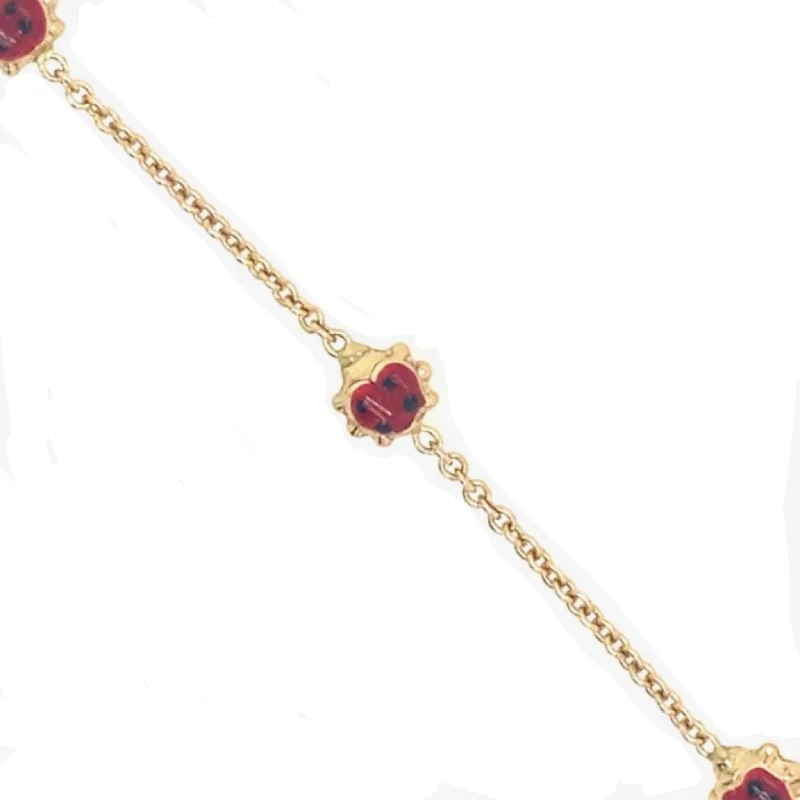 Exclusive Online Discounts On Stylish Jewelry Lady Bug Design Children's Bracelet - 14kt Yellow Gold Exclusive Online Discounts On Stylish Jewelry Lady Bug Design Children's Bracelet - 14kt Yellow Gold