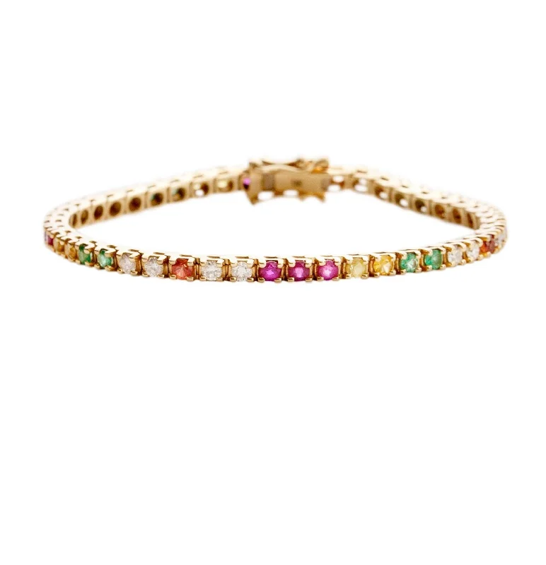 Make Your Outfit Shine With Discounted Jewelry Earth Bracelet Gold, White, Orange, Pink, Yellow, Green