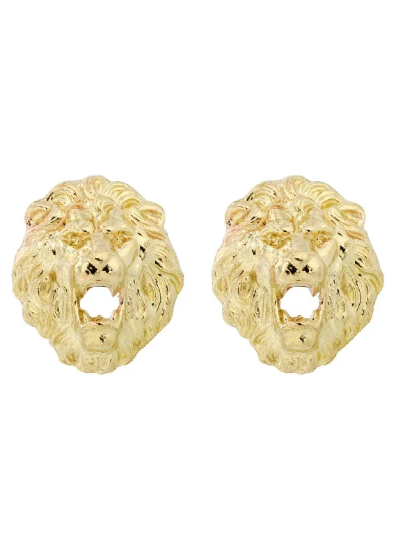 Unmissable Discounts On Timeless Jewelry Pieces 10K Lion Head Gold Earrings For Men | Appx 1/4 Inches Wide Unmissable Discounts On Timeless Jewelry Pieces 10K Lion Head Gold Earrings For Men | Appx 1/4 Inches Wide
