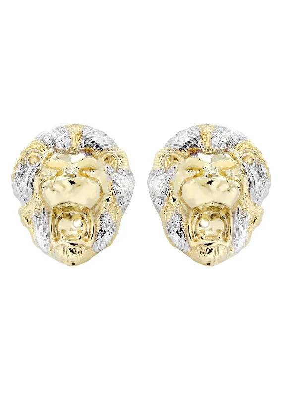 Luxury Jewelry Sale – Elegant Styles At Unbeatable Prices 10K Lion Head Gold Earrings For Men | Appx 1 Inch Wide Luxury Jewelry Sale – Elegant Styles At Unbeatable Prices 10K Lion Head Gold Earrings For Men | Appx 1 Inch Wide