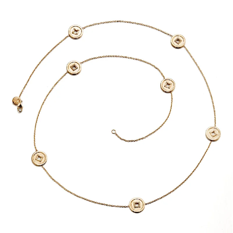 Premium Jewelry Now Available At Special Discounts Lucky Coin & Diamond Station Necklace Premium Jewelry Now Available At Special Discounts Lucky Coin & Diamond Station Necklace