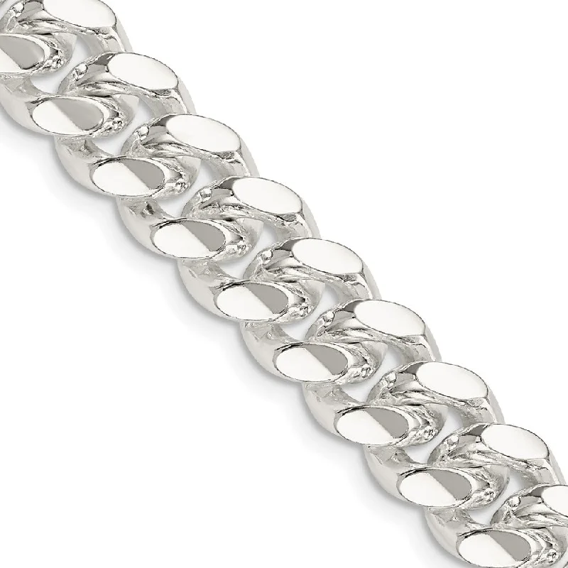 Premium Diamond Jewelry At Once-In-A-Lifetime Discounts Men's 10.5mm Sterling Silver Solid Miami Curb Chain Bracelet Premium Diamond Jewelry At Once-In-A-Lifetime Discounts Men's 10.5mm Sterling Silver Solid Miami Curb Chain Bracelet