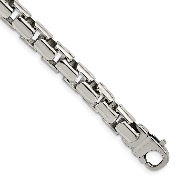 Shop Modern Jewelry Collections With Exclusive Discounts Men's 10mm Stainless Steel Fancy Square Box Chain Bracelet, 8.5 Inch Shop Modern Jewelry Collections With Exclusive Discounts Men's 10mm Stainless Steel Fancy Square Box Chain Bracelet, 8.5 Inch