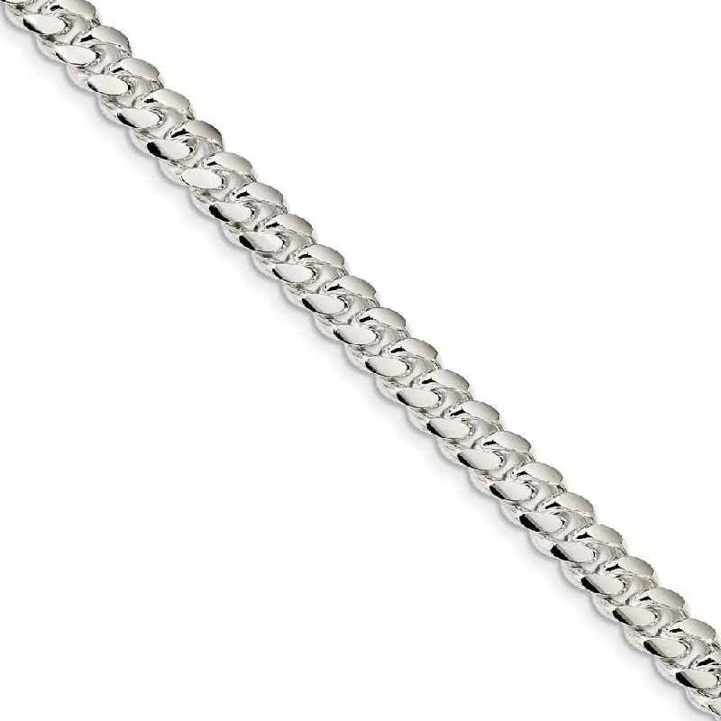 Huge Savings On Premium Jewelry Styles Men's 7.75mm Sterling Silver Solid Domed Curb Chain Bracelet