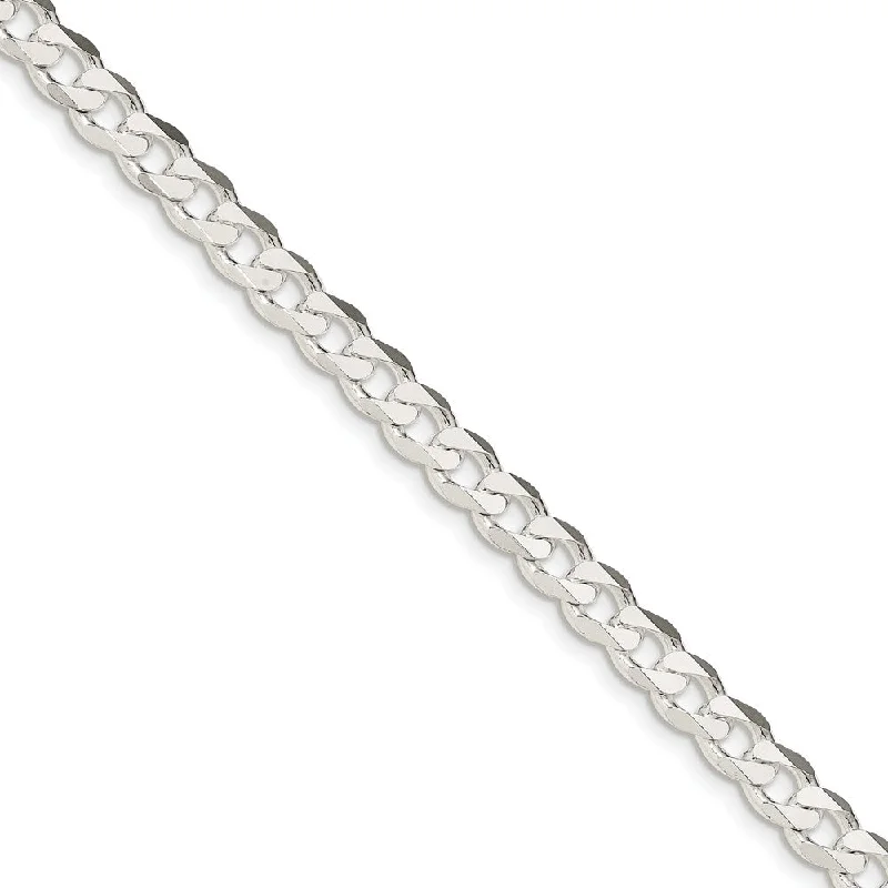 Dazzle In Elegance With Our Biggest Jewelry Sale Men's 7mm, Sterling Silver Solid Flat Curb Chain Bracelet Dazzle In Elegance With Our Biggest Jewelry Sale Men's 7mm, Sterling Silver Solid Flat Curb Chain Bracelet