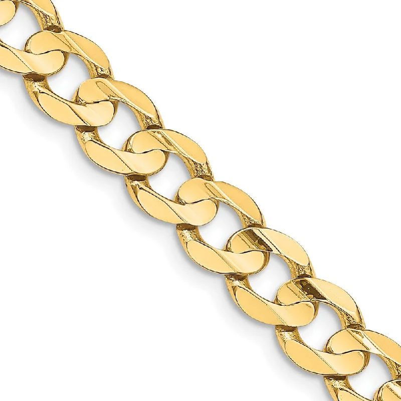 Flash Sale On Stunning Jewelry – Limited Stock Available Men's 8.5mm 14K Yellow Gold Open Concave Solid Curb Chain Bracelet