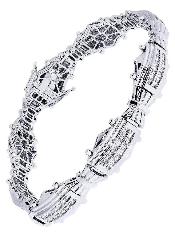 Your Dream Jewelry At Dream Prices Mens Diamond Bracelet White Gold| 1.92 Carats| 31.79 Grams