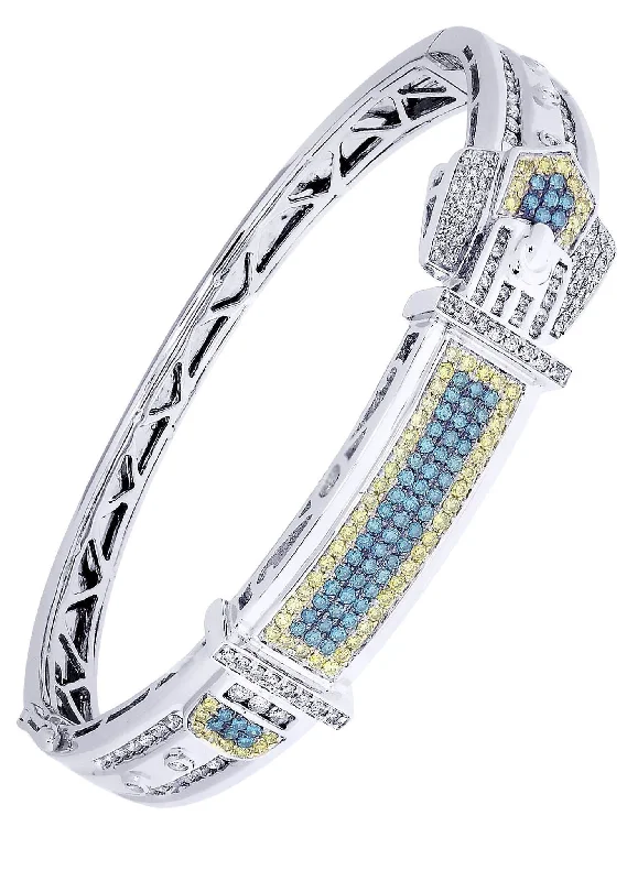 The Perfect Jewelry Piece At The Perfect Discount Mens Diamond Bangle White Gold| 2.51 Carats| 40.03 Grams