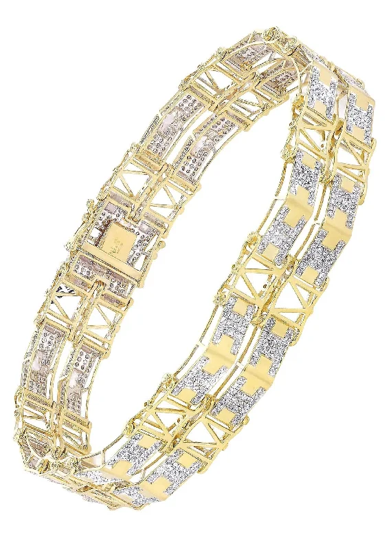 Last Chance To Grab Your Favorite Jewelry At A Discount Mens Diamond Bracelet Yellow Gold| 2.73 Carats| 28.4 Grams