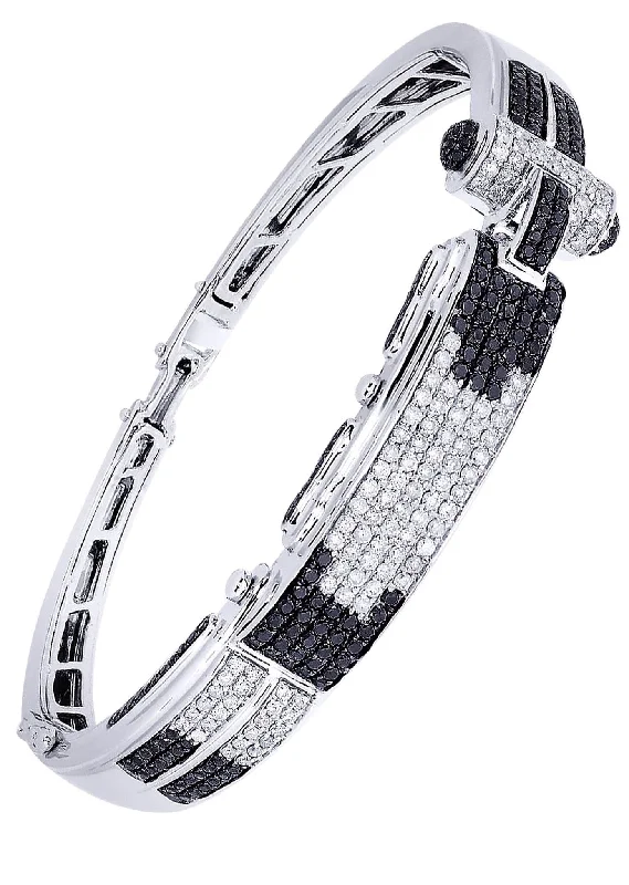 Luxury Jewelry Clearance – Shop Premium Styles Now Mens Diamond Bangle White Gold| 2.89 Carats| 35.02 Grams