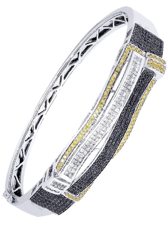 Shop Jewelry That Shines Without The High Price Mens Diamond Bangle White Gold| 2.97 Carats| 33.4 Grams