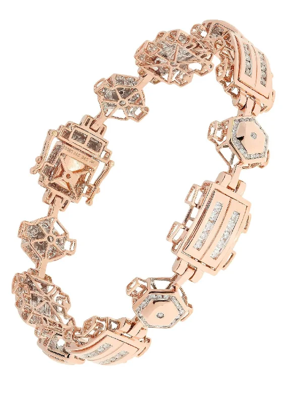 Best Jewelry Deals – Shop Premium Pieces At Great Prices Mens Diamond Bracelet Rose Gold| 3.45 Carats| 28.8 Grams